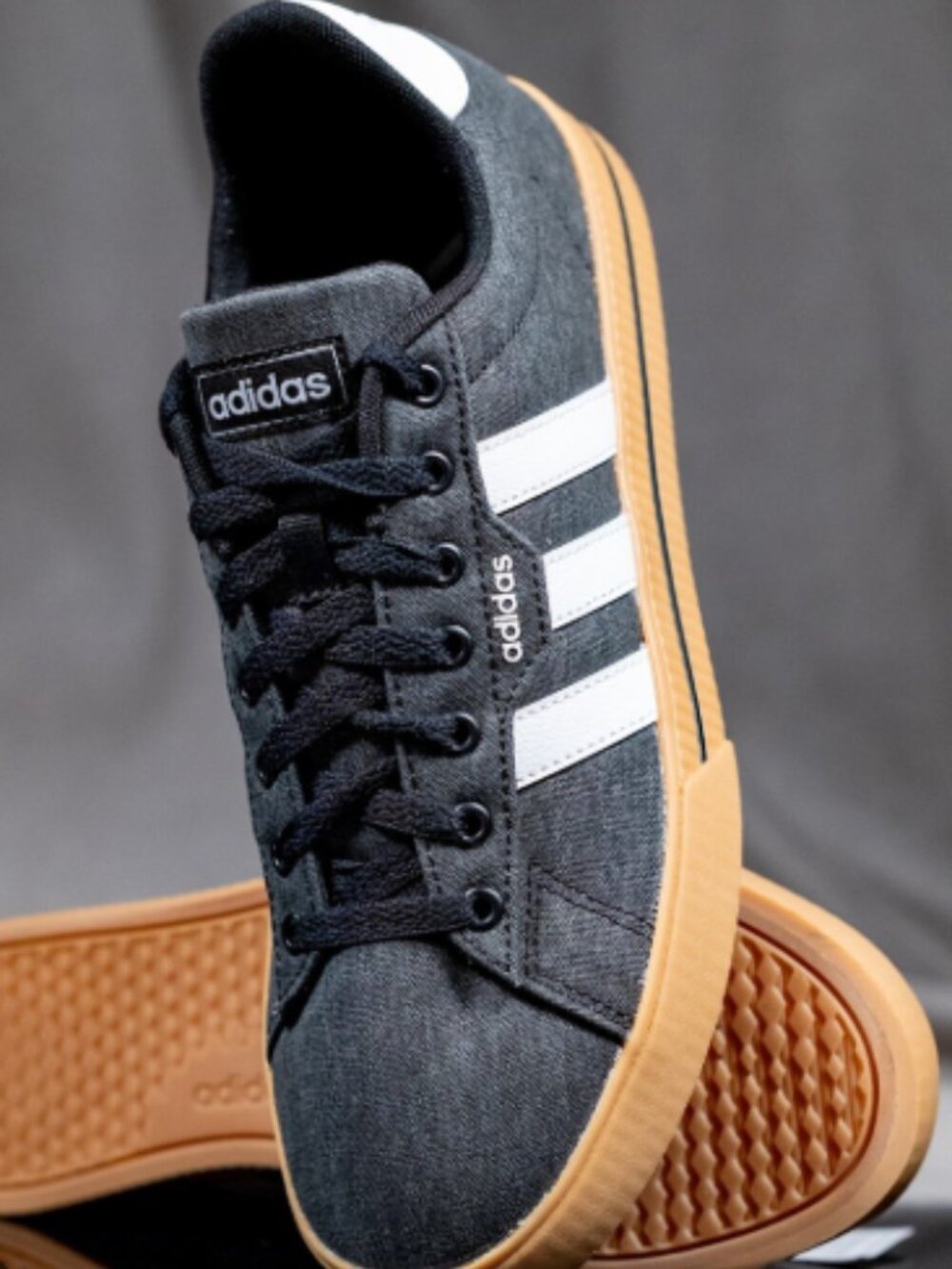 Adidas Daily 3.0 Sneaker in Black & White Gum in Size 12 Classic Skateboard